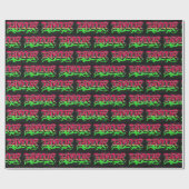 Taylor Vorname Name Graffiti red green Geschenkpapier (Flach)