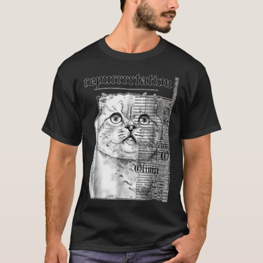 Taylor White Cat T-Shirt Swift Rep Tour Essential  (Vorderseite)