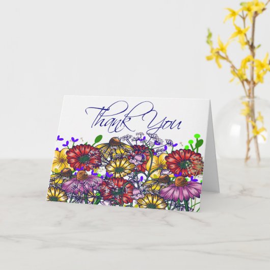 Taylor Wildblume Dankeschön Karte (Gelbe Blume)