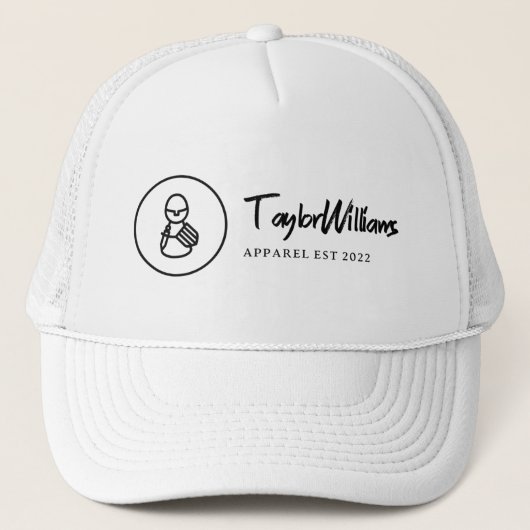 Taylor Williams White Hat Truckerkappe (Vorderseite)