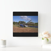 Taylorcraft, BC-12D, Luftfahrt 1946_Classic Quadratische Wanduhr (Zuhause)