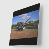 Taylorcraft, BC-12D, Luftfahrt 1946_Classic Quadratische Wanduhr (Winkel)