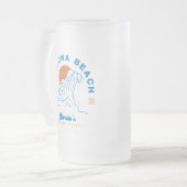 TAYTONA STRAND FLORIDA SOMMERWELLEN URLAUB MATTGLAS BIERGLAS (Vorderseite Links)