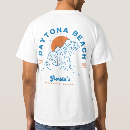 TAYTONA STRAND FLORIDA SOMMERWELLEN URLAUB T-Shirt (Rückseite)