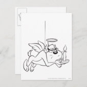 TAZ™ Angel mit Kerze Postkarte (Vorne/Hinten)