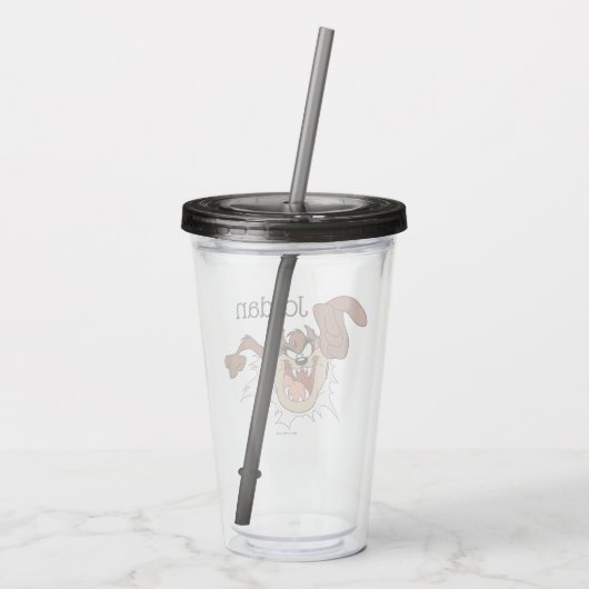 TAZ™ Burning Through Page Acryltrinkbecher (Rückseite)