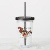 TAZ™ Burning Through Page Acryltrinkbecher (Vorderseite)