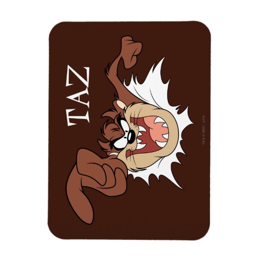 TAZ™ Burning Through Page Magnet (Vertikal)