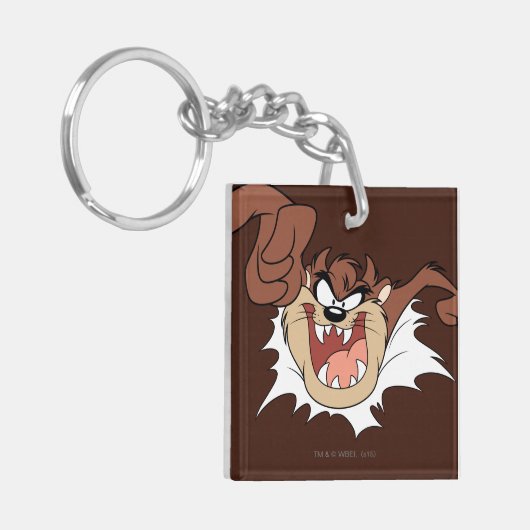 TAZ™ Burning Through Page Schlüsselanhänger (Vorderseite links)