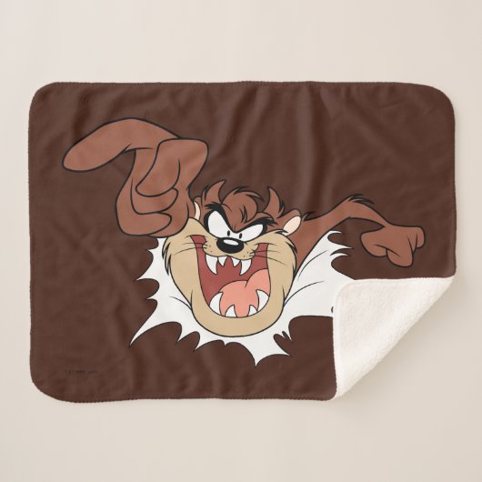 TAZ™ Bursting Through Page Sherpadecke (Vorderseite (Horizontal))