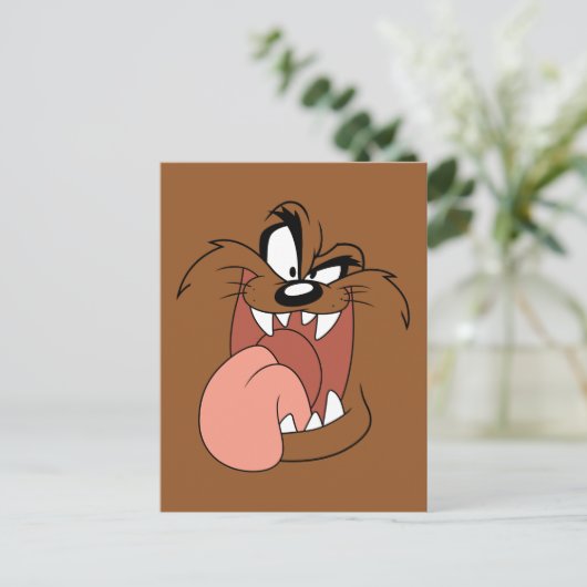 TAZ™ Crazy Smile Postkarte (Stehend Vorderseite)