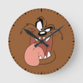 TAZ™ Crazy Smile Runde Wanduhr (Vorderseite)