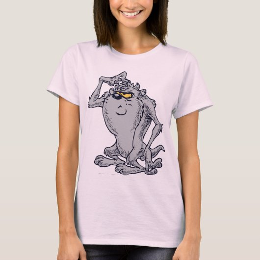 TAZ™ Denken künstlerisches Design T-Shirt (Vorderseite)