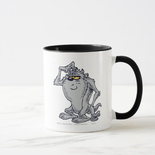 TAZ™ Denken künstlerisches Design Tasse (Rechts)