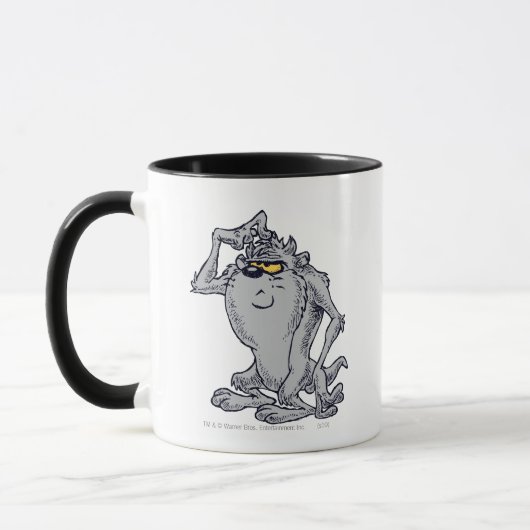 TAZ™ Denken künstlerisches Design Tasse (Links)