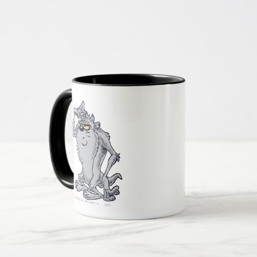 TAZ™ Denken künstlerisches Design Tasse (Vorderseite Links)