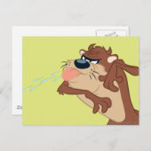 TAZ™, der die Zunge heraushält Postkarte (Vorne/Hinten)