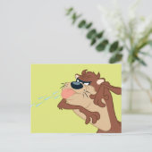 TAZ™, der die Zunge heraushält Postkarte (Stehend Vorderseite)