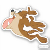 TAZ™, der durch die Luft fliegt Aufkleber (Vorderseite)