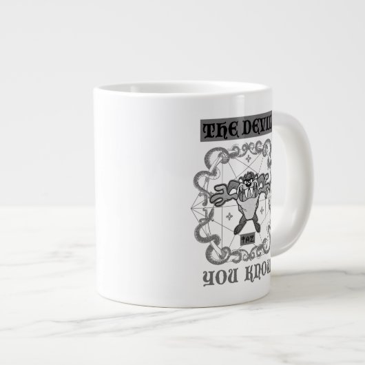 TAZ™ Der Teufel, den Sie kennen Jumbo-Tasse (Vorderseite Rechts)