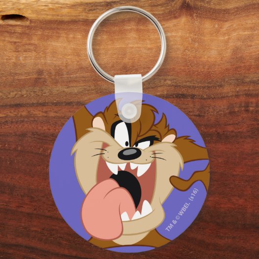 TAZ™ | Die Zunge raus halten Schlüsselanhänger (Vorderseite)