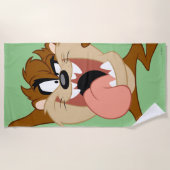 TAZ™ | Die Zunge raus halten Strandtuch (Vorderseite)