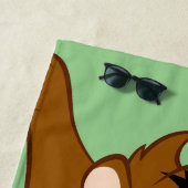 TAZ™ | Die Zunge raus halten Strandtuch (Beispiel)