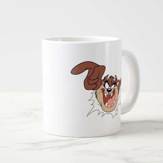 TAZ™ Durchbricht Seite Jumbo-Tasse (Vorderseite Rechts)