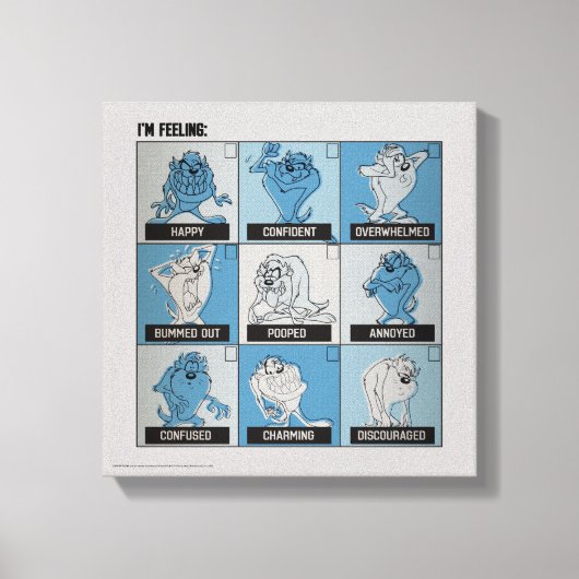 TAZ™ Emotion Checkbox Leinwanddruck (Vorderseite)