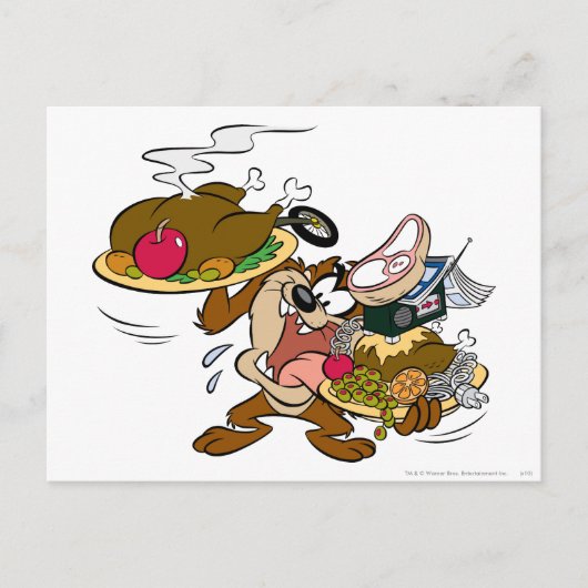 TAZ™ Erntedank-Teller Feiertagspostkarte (Vorderseite)