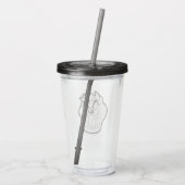 TAZ™ Evil Grin Abzeichen Acryltrinkbecher (Rückseite)