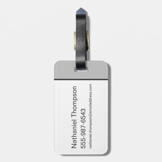 TAZ™ Evil Grin Abzeichen Gepäckanhänger (Rückseite vertikal)