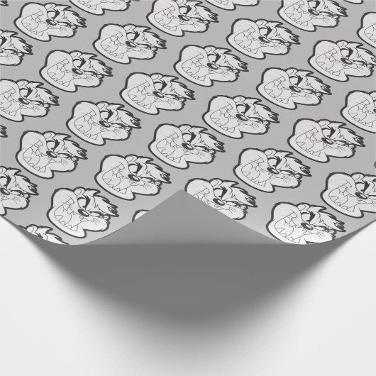 TAZ™ Evil Grin Abzeichen Geschenkpapier (Ecke)