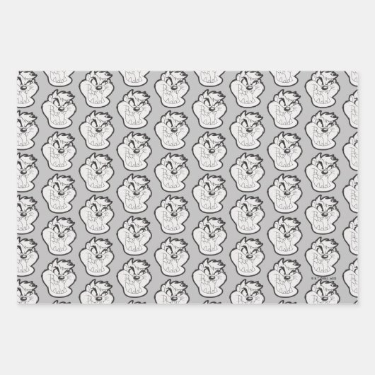 TAZ™ Evil Grin Abzeichen Geschenkpapier Set (Vorderseite 2)