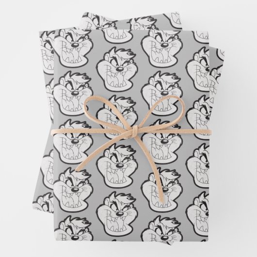 TAZ™ Evil Grin Abzeichen Geschenkpapier Set (Beispiel)