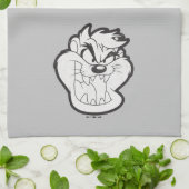 TAZ™ Evil Grin Abzeichen Geschirrtuch (Gefaltet)