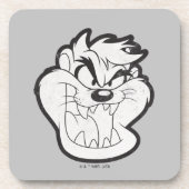 TAZ™ Evil Grin Abzeichen Getränkeuntersetzer (Vorderseite)