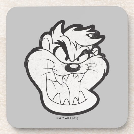 TAZ™ Evil Grin Abzeichen Getränkeuntersetzer (Vorderseite)