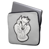 TAZ™ Evil Grin Abzeichen Laptopschutzhülle (Vorderseite Links)