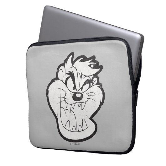 TAZ™ Evil Grin Abzeichen Laptopschutzhülle (Vorderseite Links)