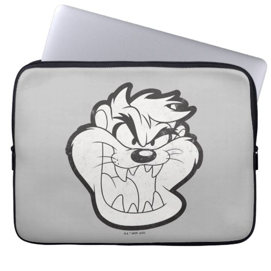 TAZ™ Evil Grin Abzeichen Laptopschutzhülle (Vorderseite)