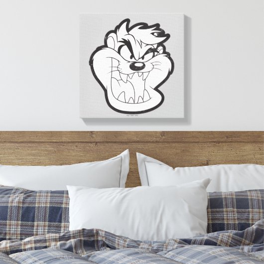TAZ™ Evil Grin Abzeichen Leinwanddruck (Insitu (Schlafzimmer))