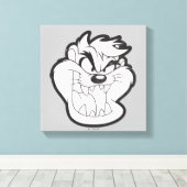 TAZ™ Evil Grin Abzeichen Leinwanddruck (Insitu (Holzboden))