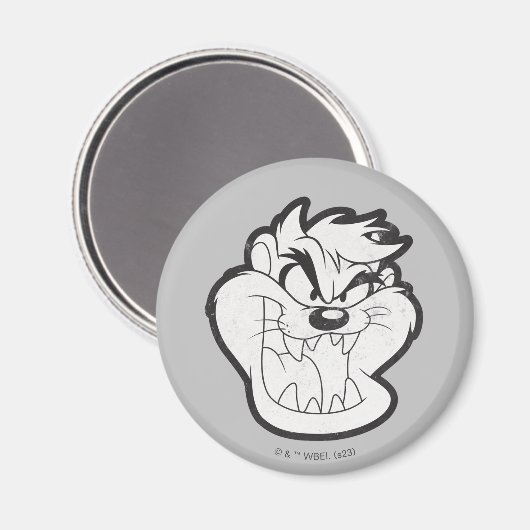 TAZ™ Evil Grin Abzeichen Magnet (Vorderseite/Rückseite)