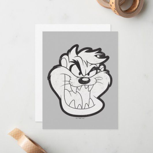 TAZ™ Evil Grin Abzeichen Mitteilungskarte (Vorderseite/Rückseite Beispiel)