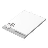 TAZ™ Evil Grin Abzeichen Notizblock (Rotiert)