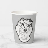 TAZ™ Evil Grin Abzeichen Pappbecher (Rückseite)