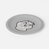 TAZ™ Evil Grin Abzeichen Pappteller (Schrägansicht)