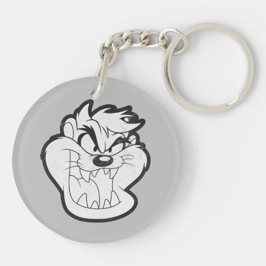 TAZ™ Evil Grin Abzeichen Schlüsselanhänger (Rückseite)