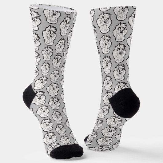TAZ™ Evil Grin Abzeichen Socken (Gewinkelt)